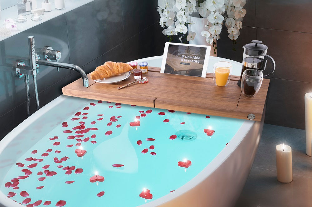 Pont de bain en bois