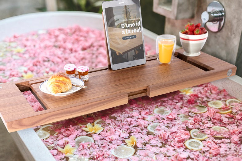 Pont de bain en bois