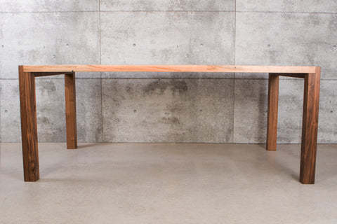 Solid wood table with wood legs