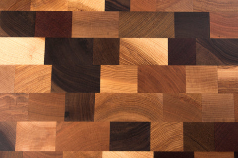 Mixed wood cutting board (end-grain)