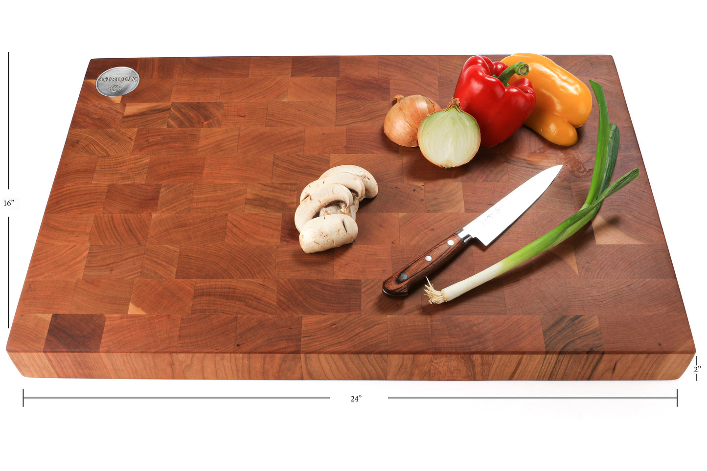 Cherry wood cutting board (end-grain)